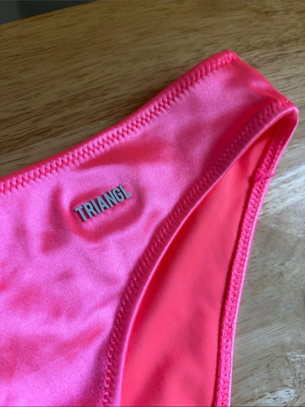 Triangl swimwear Neon Pink Bikini Bottom - Bright Pink Low-Rise Size Small Beach
